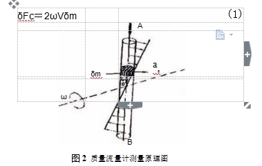 圖2	質(zhì)量流量計(jì)測(cè)量原理圖