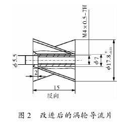 圖 2 改進后的渦輪導流片