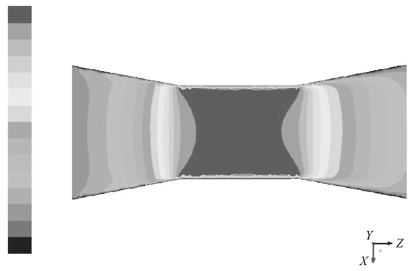 圖1 4 入口速度為5m/s的速度云圖Figure 14 Contour of 5m/s inlet velocity