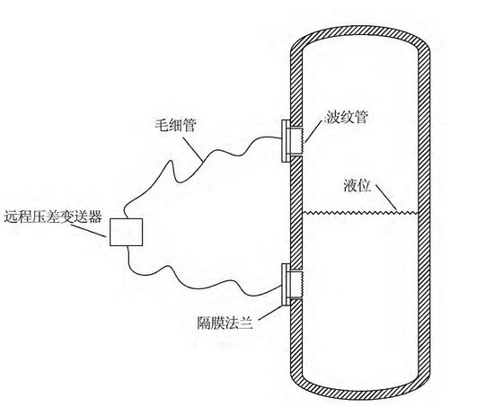 圖6 隔膜式雙法蘭液位計(jì)