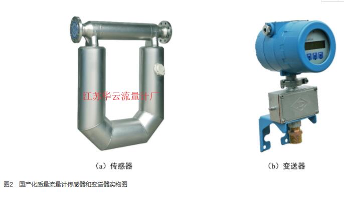 圖2　國產(chǎn)化質量流量計傳感器和變送器實物圖