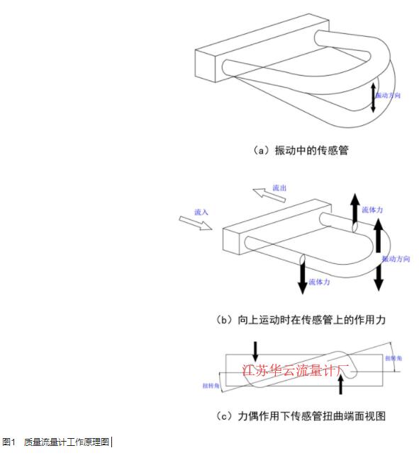 圖1　質量流量計工作原理圖 