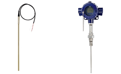 左：連接電纜模型TR40電阻溫度計(jì)（應(yīng)用廣泛）右：為流程工業(yè)模型tr12-b電阻溫度計(jì)（石化、石油和天然氣行業(yè)）